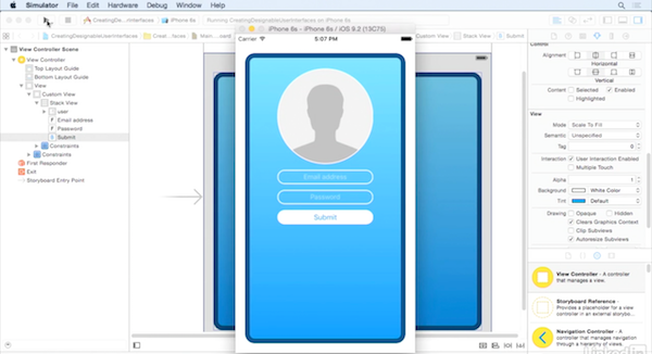 iOS UI Development with Visual Tools with Scott Gardner - Customize a designable user interface