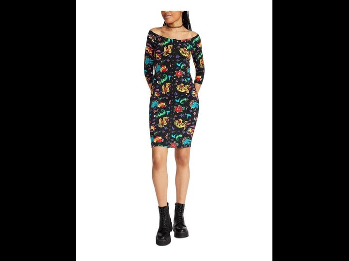 betsey-johnson-womens-printed-knee-sheath-dress-tattoo-1