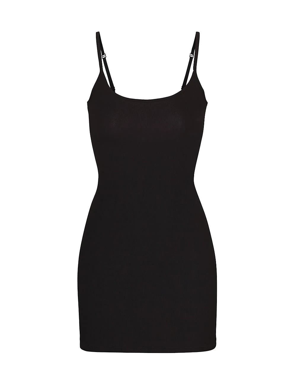 Elegant Black Mini Sleep Dress by SKIMS | Image