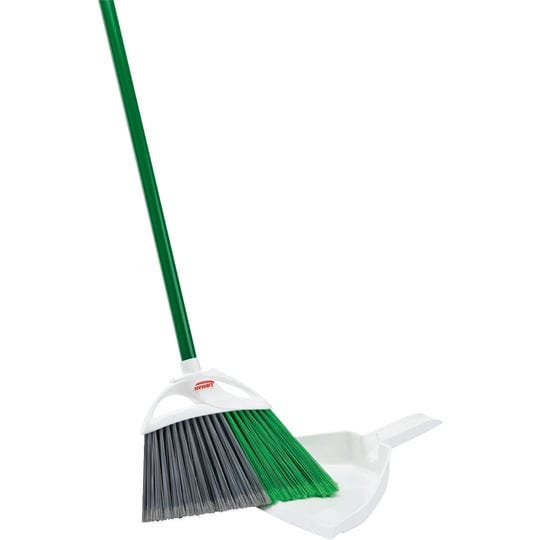 libman-precision-angle-broom-with-dust-pan-green-gray-1