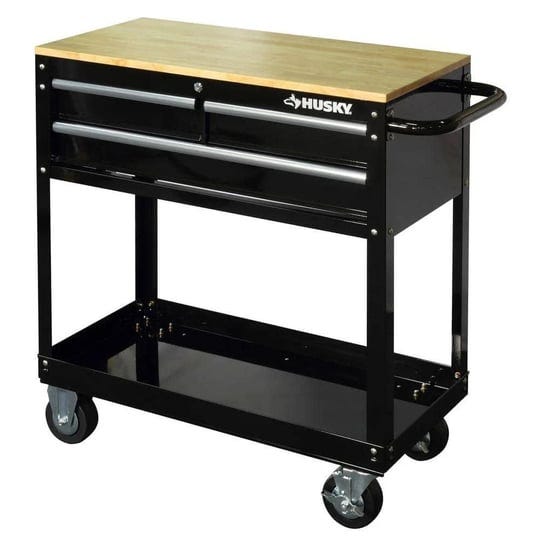 husky-houc3603b1qwk-36-in-3-drawer-rolling-tool-cart-with-wood-top-black-1