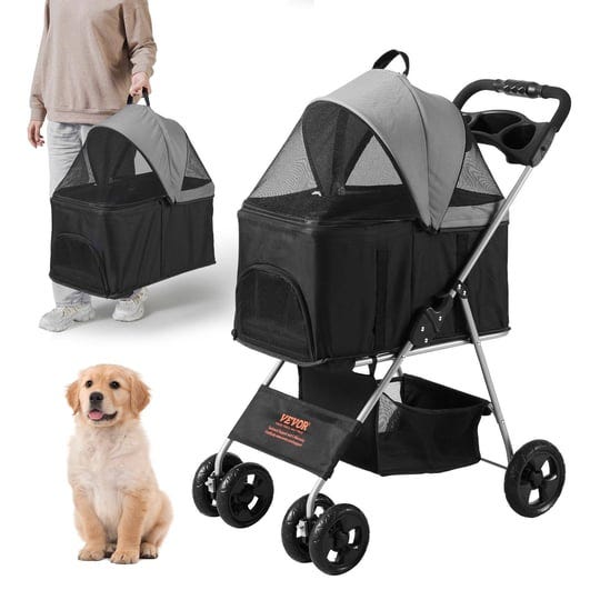 vevor-pet-stroller-4-wheels-dog-stroller-rotate-with-brakes-35lbs-weight-capacity-puppy-stroller-wit-1
