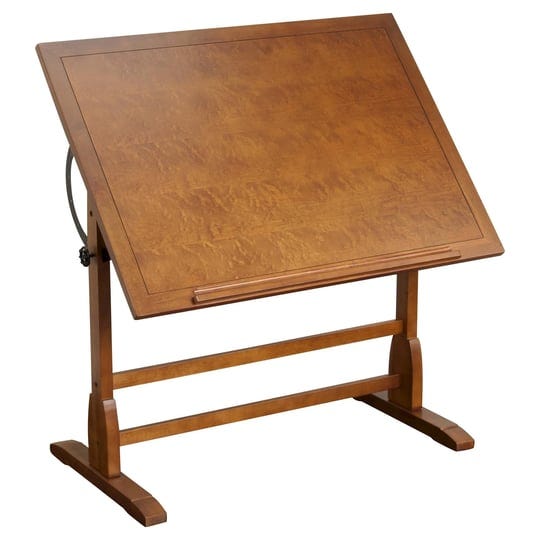 studio-designs-vintage-drawing-drafting-wood-table-craft-desk-rustic-oak-1