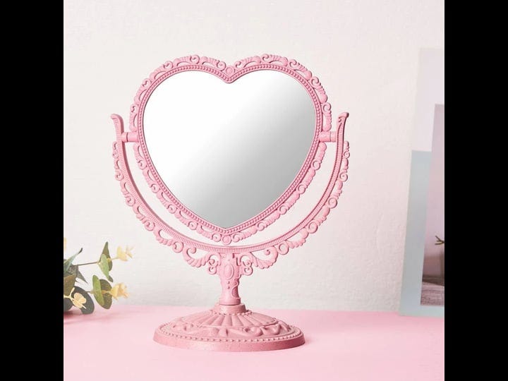 receesoon-pink-heart-mirror-double-sides-vanity-makeup-mirror-for-desk-pink-vintage-mirror-coquette--1