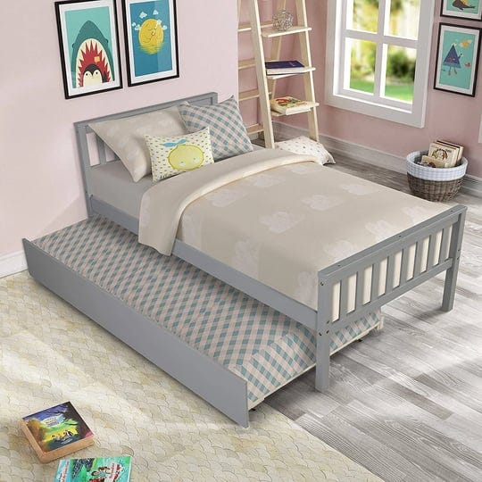 twin-bed-frame-with-trundle-sweden-solid-pine-wood-kids-twin-platform-bed-frame-pull-out-combination-1