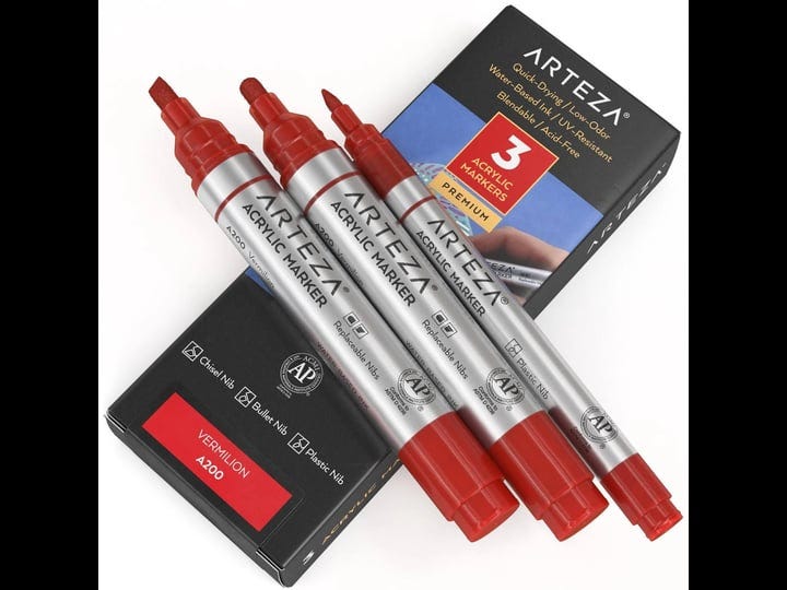 arteza-acrylic-markers-vermilion-a200-3-pack-1