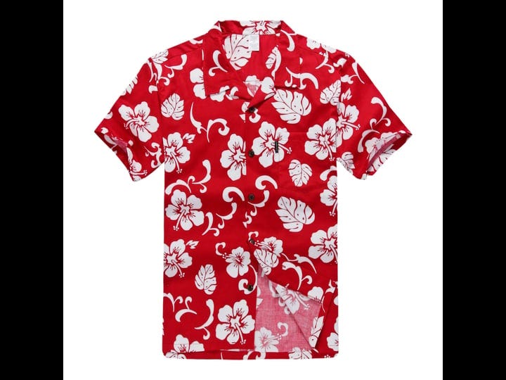 palm-wave-mens-hawaiian-shirt-aloha-shirt-xl-red-hibiscus-1