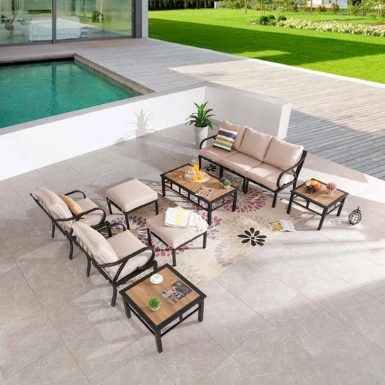 10-piece-metal-outdoor-sectional-set-with-beige-cushions-1