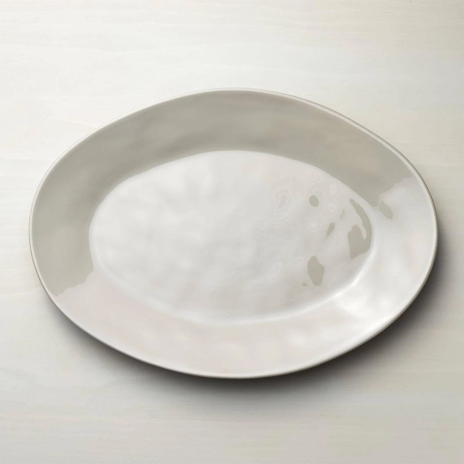 Marin Large Oval Grey Platter for Serving | Image