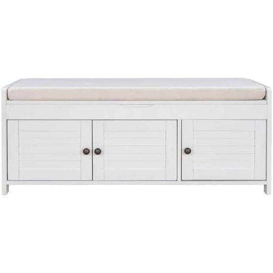 white-storage-bench-with-removable-cushion-and-3-shutter-shaped-doors-1