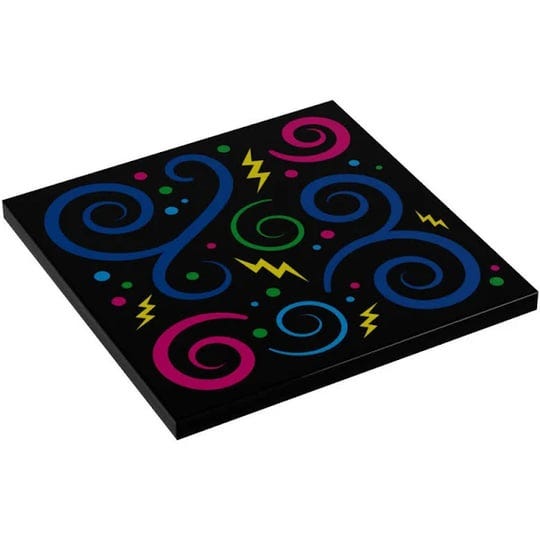 retro-80s-90s-arcade-carpet-swirls-custom-printed-6x6-tile-for-lego-mocs-1