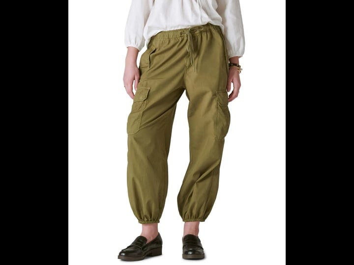 lucky-brand-womens-parachute-utility-bottom-pants-olive-size-9