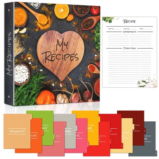 recipe-book-with-30-blank-pages-and-page-protectors-write-in-your-own-recipes-free-pen-included-blan-1