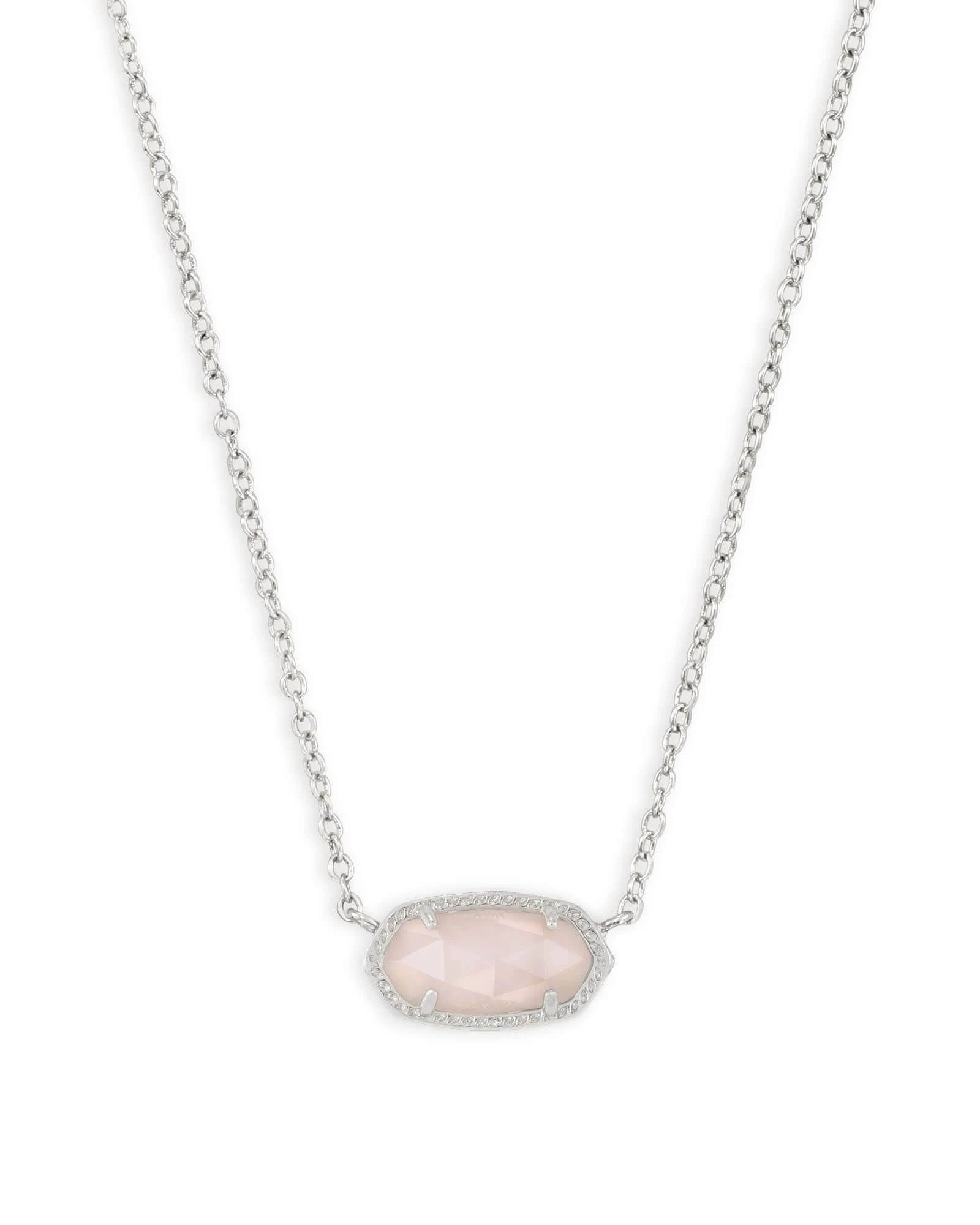 Chic White Mother-of-Pearl Gold Pendant Necklace | Image