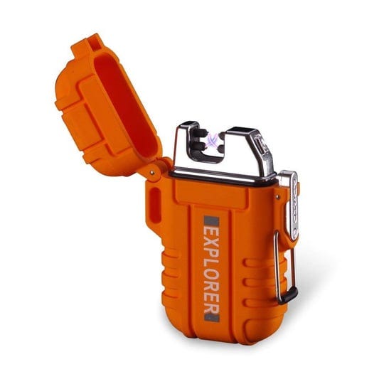 dual-arc-plasma-electric-rechargeable-flameless-lighter-waterproof-windproof-size-2-7-orange-1