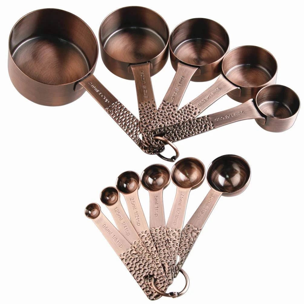 Lucky Plus Stainless Steel Copper Measuring Cups Set | Image