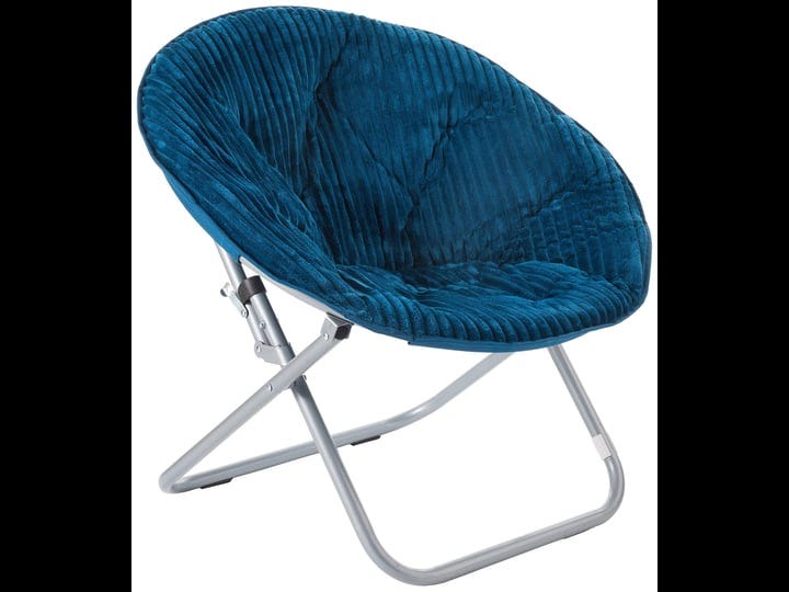 urban-shop-corduroy-saucer-chair-navy-1