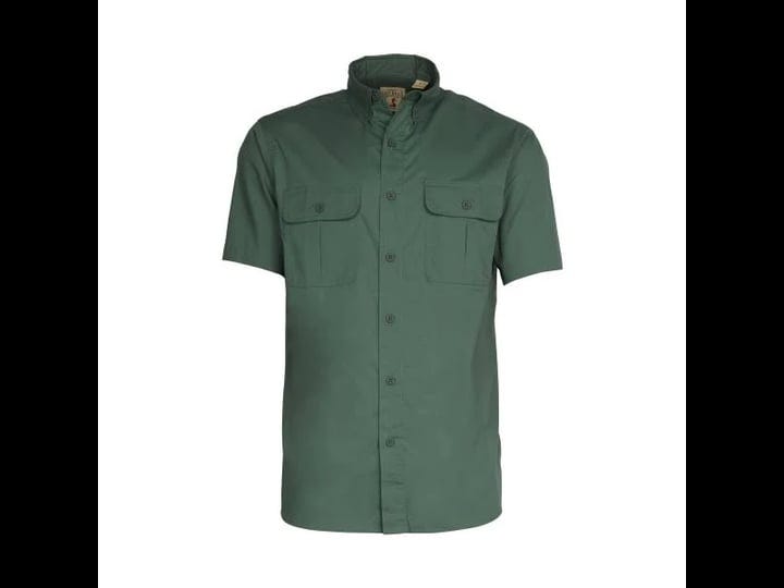 redhead-spring-river-vented-back-solid-button-down-short-sleeve-shirt-for-men-green-s-1