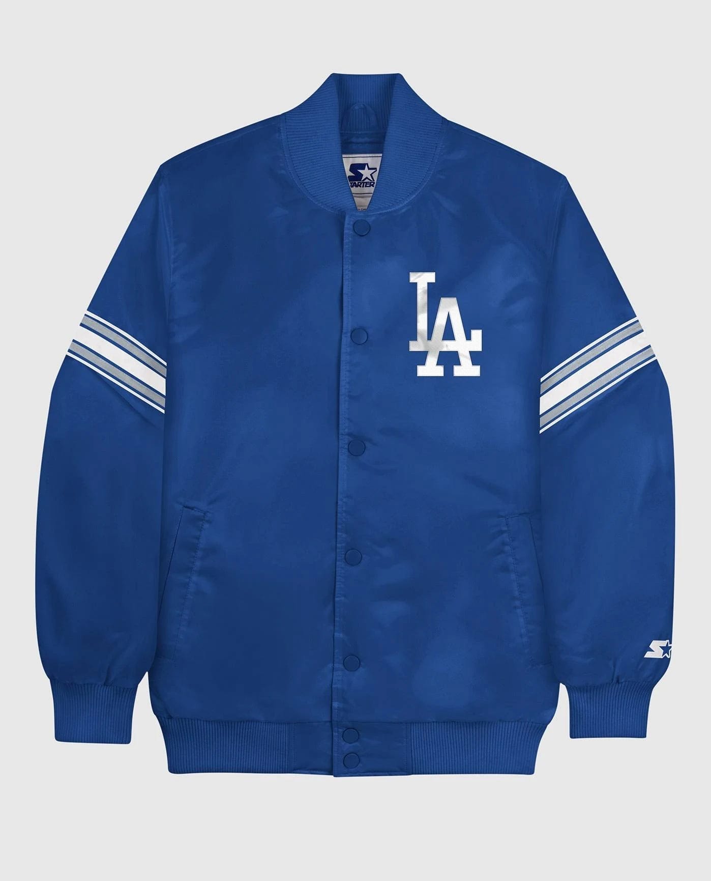Stylish Starter Dodgers Pick & Roll Satin Jacket for Fans | Image