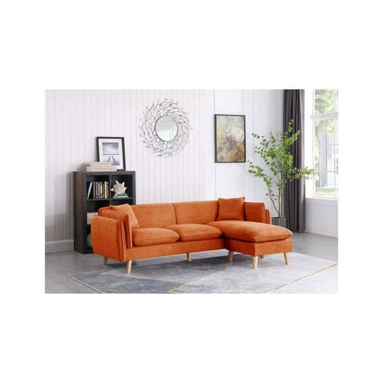 blissful-nights-victorian-elegance-orange-fabric-sectional-sofa-chaise-1