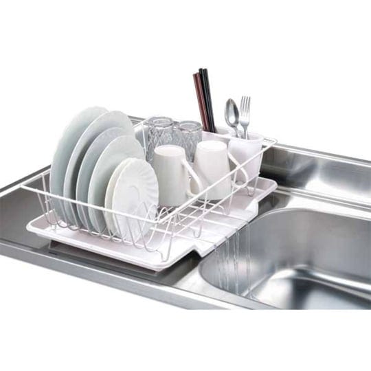 home-basics-3-piece-vinyl-dish-drainer-white-1