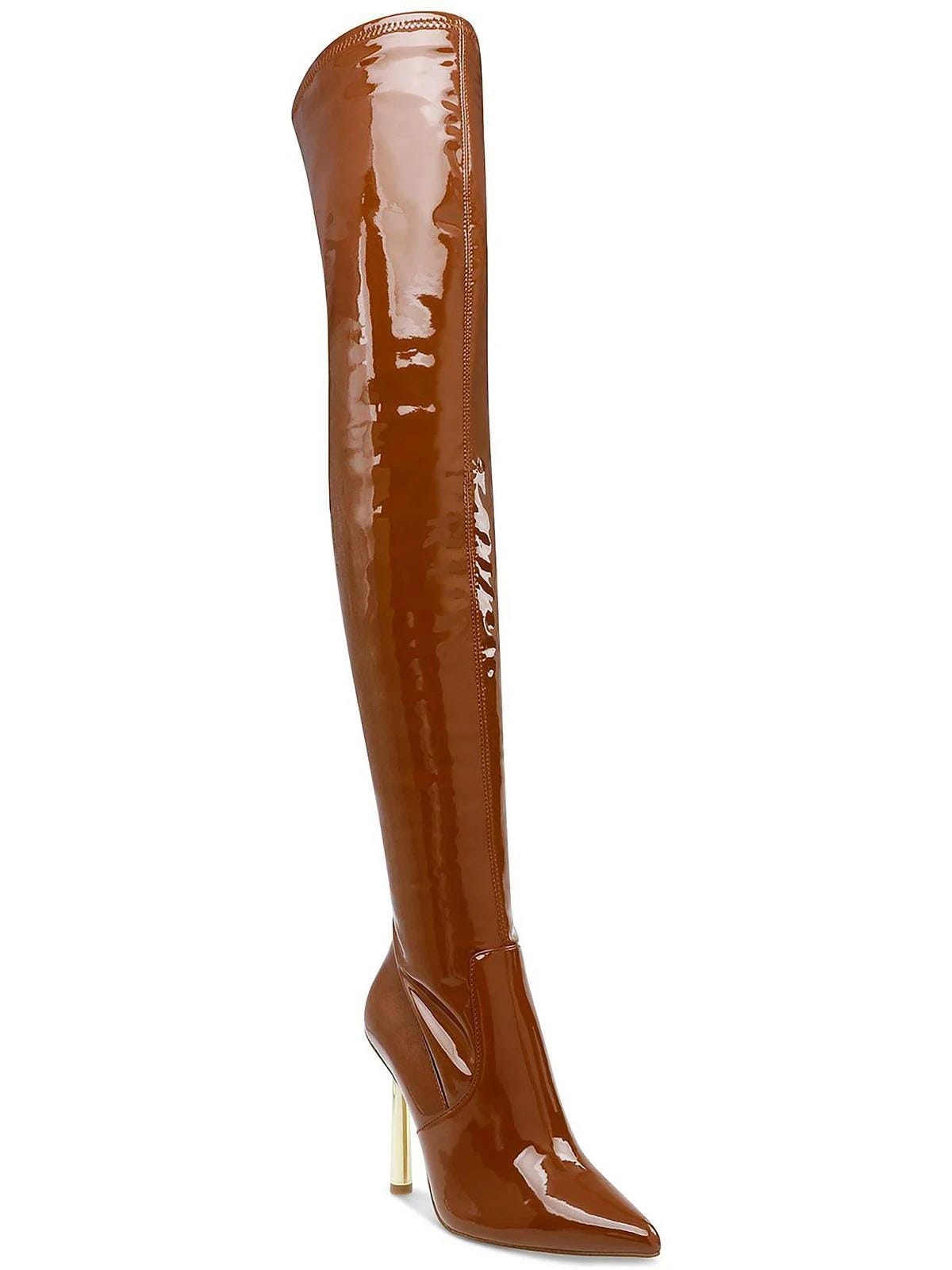 Steve Madden Cognac Patent Over-the-Knee Boots | Image