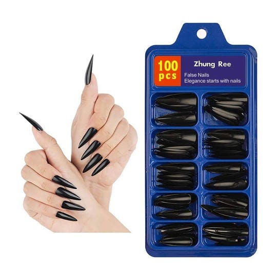 extra-long-press-on-nails-stiletto-fake-nails100pcs-black-sharp-acrylic-false-nails-full-cover-with--1