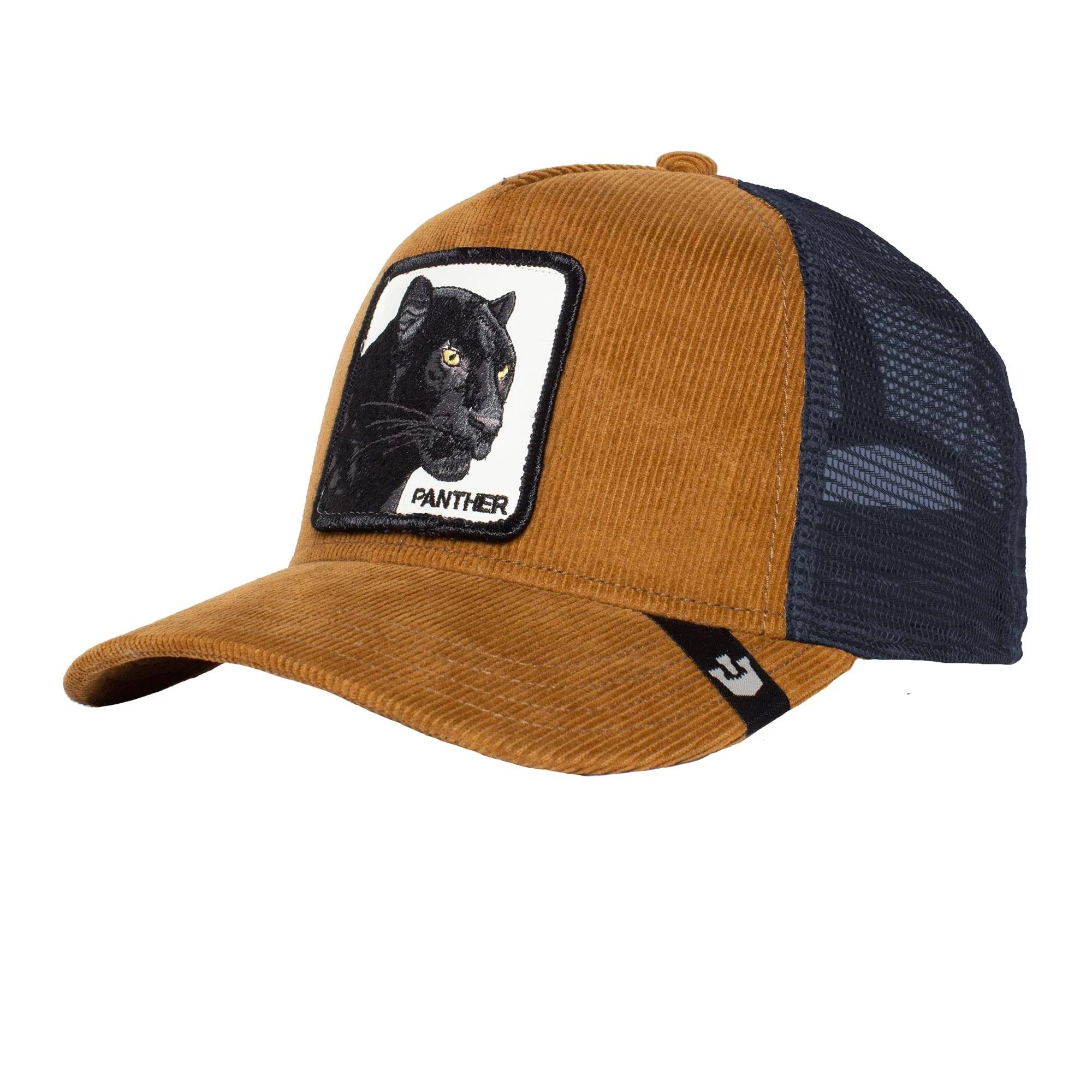 Trucker Hat with Panther Patch in Whiskey | Image