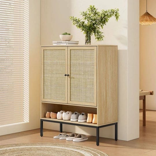 boho-natural-rattan-double-door-shoe-cabinet-nature-1