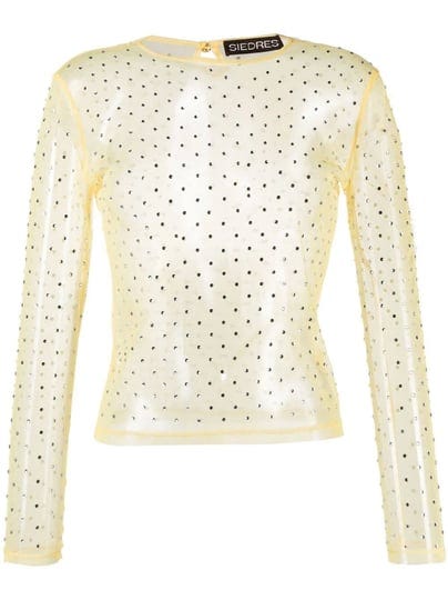 siedres-desta-crystal-embellished-sheer-top-yellow-1