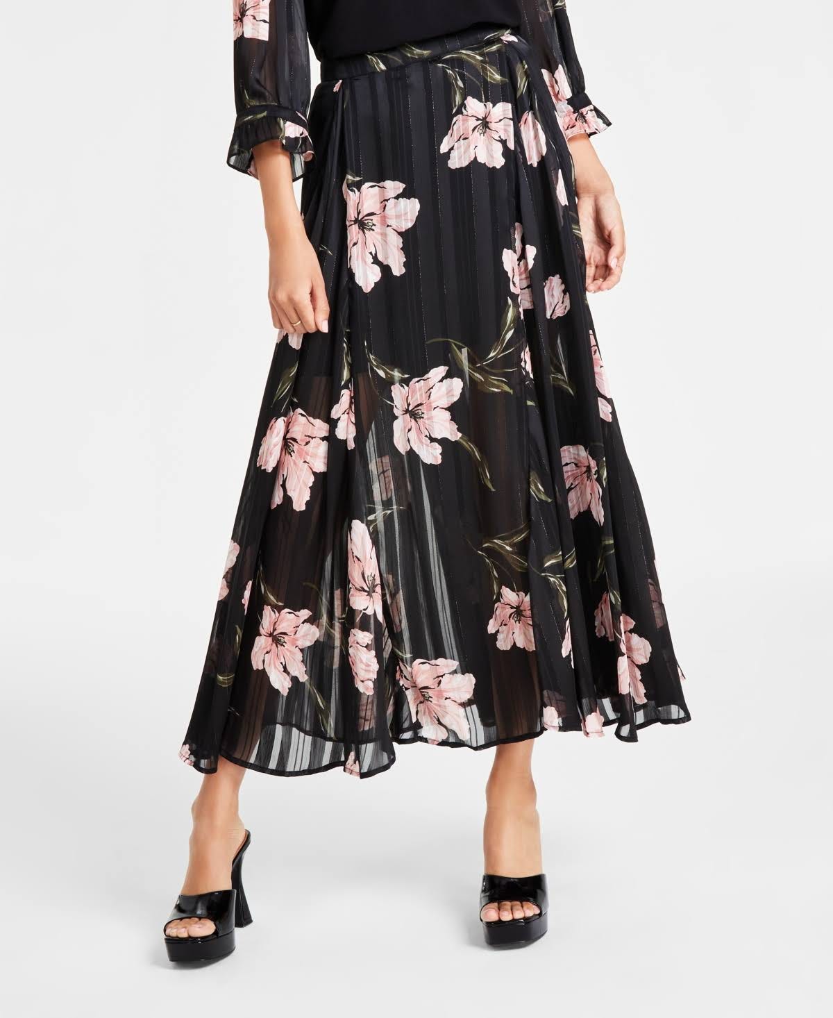 Lined Floral Print Skirt from Cece for a Stylish Look | Image