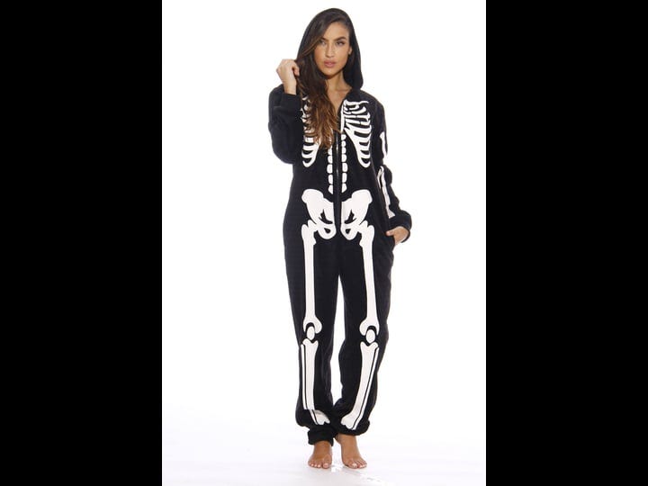 just-love-skeleton-adult-onesie-pajamas-womens-size-xs-1