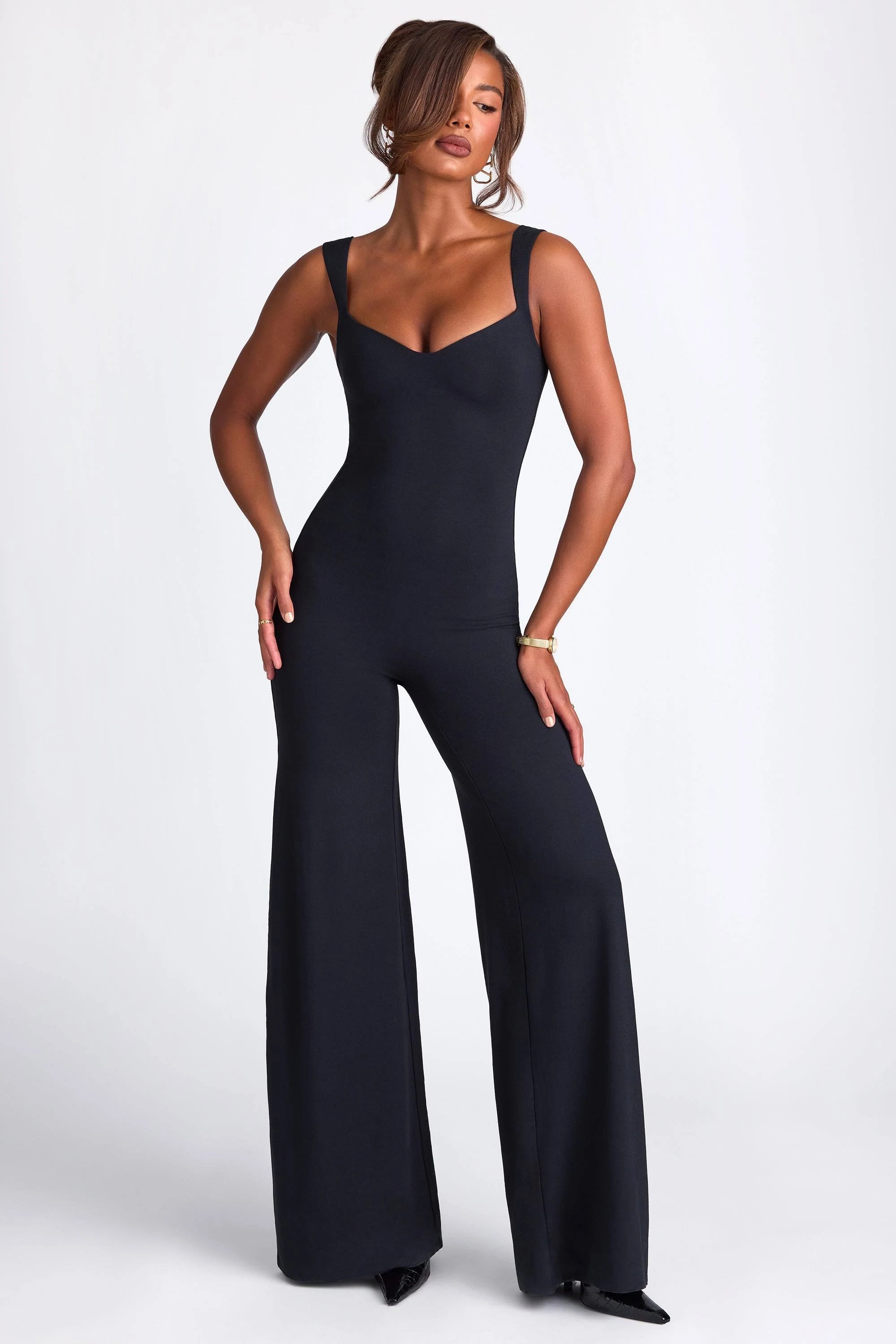 Stylish, Sustainable Wide-Leg Jumpsuit with Adjustable Straps | Image