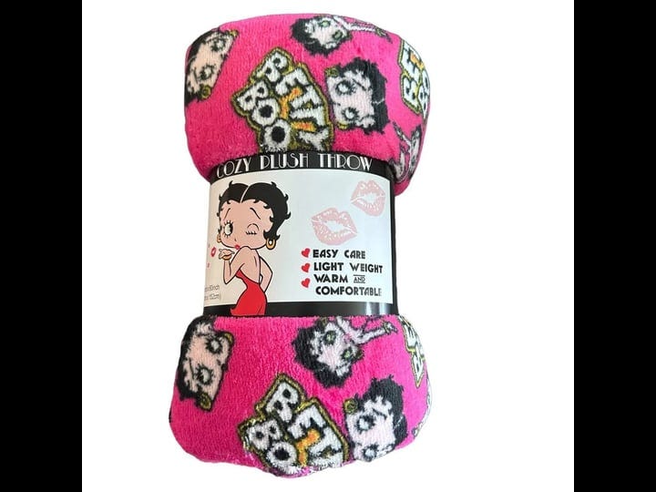 betty-boop-bedding-betty-boop-heart-50x60-soft-plush-polyester-throw-blanket-new-black-color-black-s-1