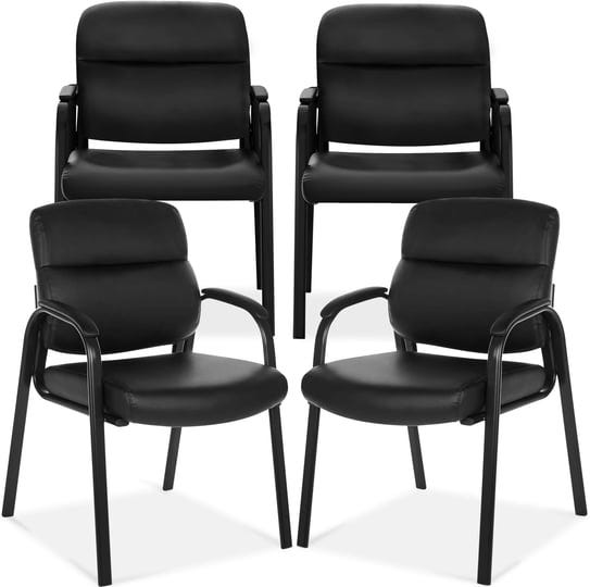 oline-ergocomfort-leather-guest-office-reception-chair-4-pack-black-1