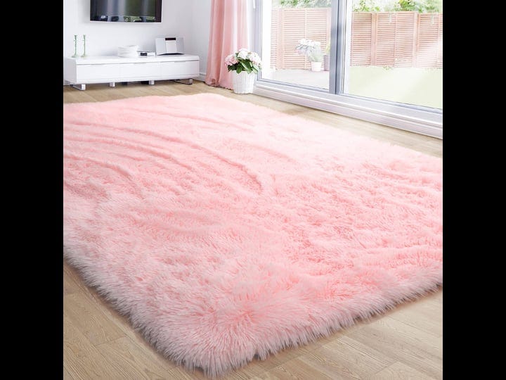 pink-area-rug-for-girls-bedroomfluffy-shag-rug-4x6-for-living-roomfurry-carpet-for-kids-roomshaggy-t-1