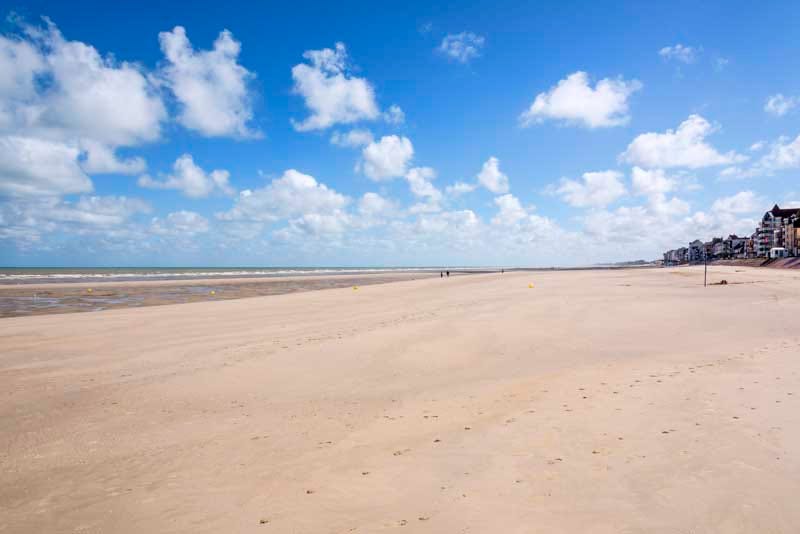 the wide expansive sandy beach of Dunkirk