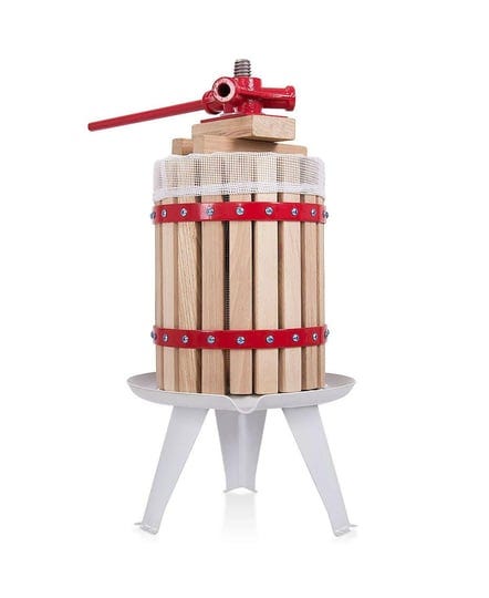 costway-1-6-gallon-fruit-wine-press-cider-apple-grape-crusher-juice-maker-tool-wood-1