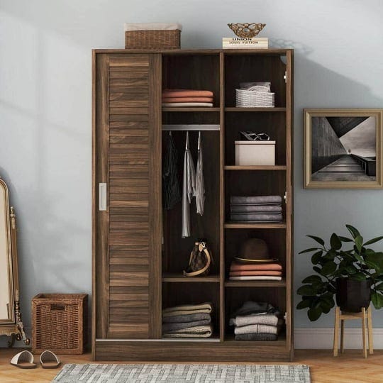 harper-bright-designs-walnut-wood-42-5-in-3-door-shutter-wardrobe-armoire-with-storage-shelves-hangi-1