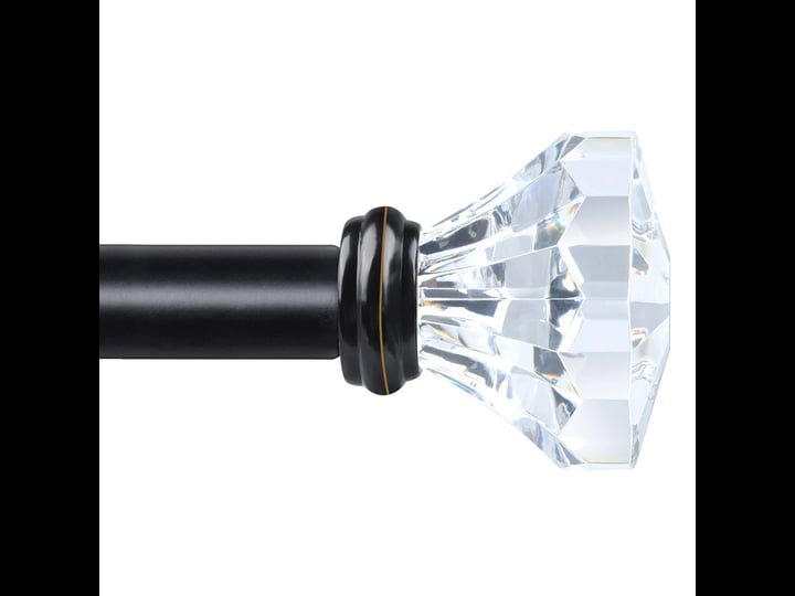 kamanina-6-8-inch-curtain-rods-28-to-48-inches-acrylic-diamond-ends-single-drapery-rod-black-size-25-1