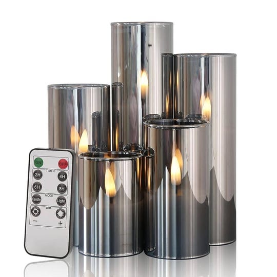 eywamage-grey-glass-flameless-candles-with-remote-flickering-slim-tall-led-wax-candles-battery-opera-1