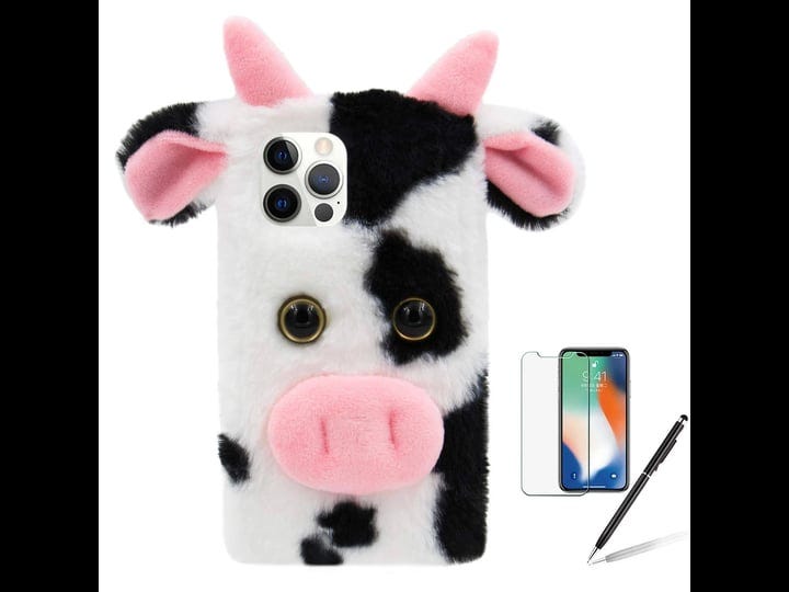 milk-cow-case-for-ipod-touch-7-ipod-touch-6-ipod-touch-5-girlyard-cute-3d-cartoon-dairy-cattle-fluff-1