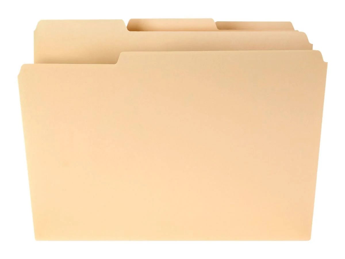 Staples Interior Manila Letter File Folders - 100 Count Box | Image