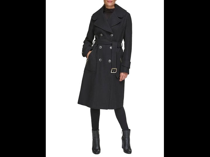 guess-womens-belted-wool-blend-trench-coat-black-size-m-1