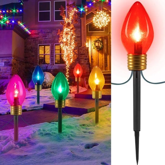 jumbo-c9-christmas-lights-outdoor-decorations-lawn-with-pathway-marker-stakes-8-5-feet-led-lights-co-1
