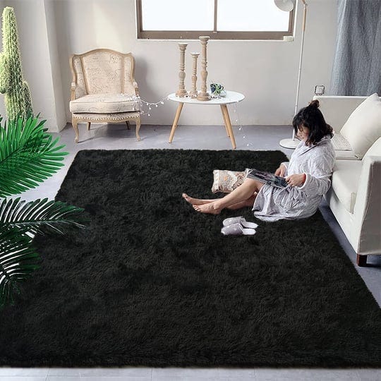 dweike-super-soft-shaggy-rugs-fluffy-carpets-4x6-ft-black-area-rug-for-living-room-bedroom-girls-kid-1