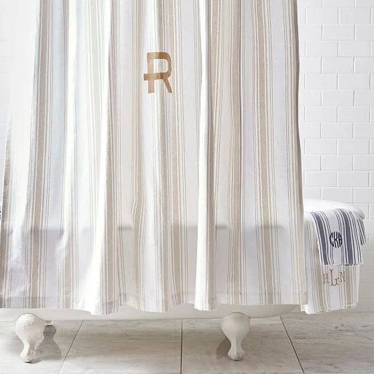 french-stripe-cotton-shower-curtain-flax-1