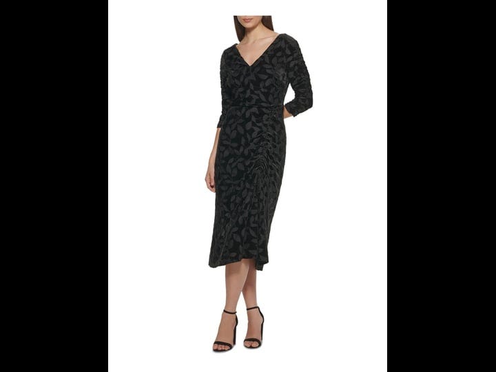 kensie-womens-velvet-ruched-midi-dress-black-6-1