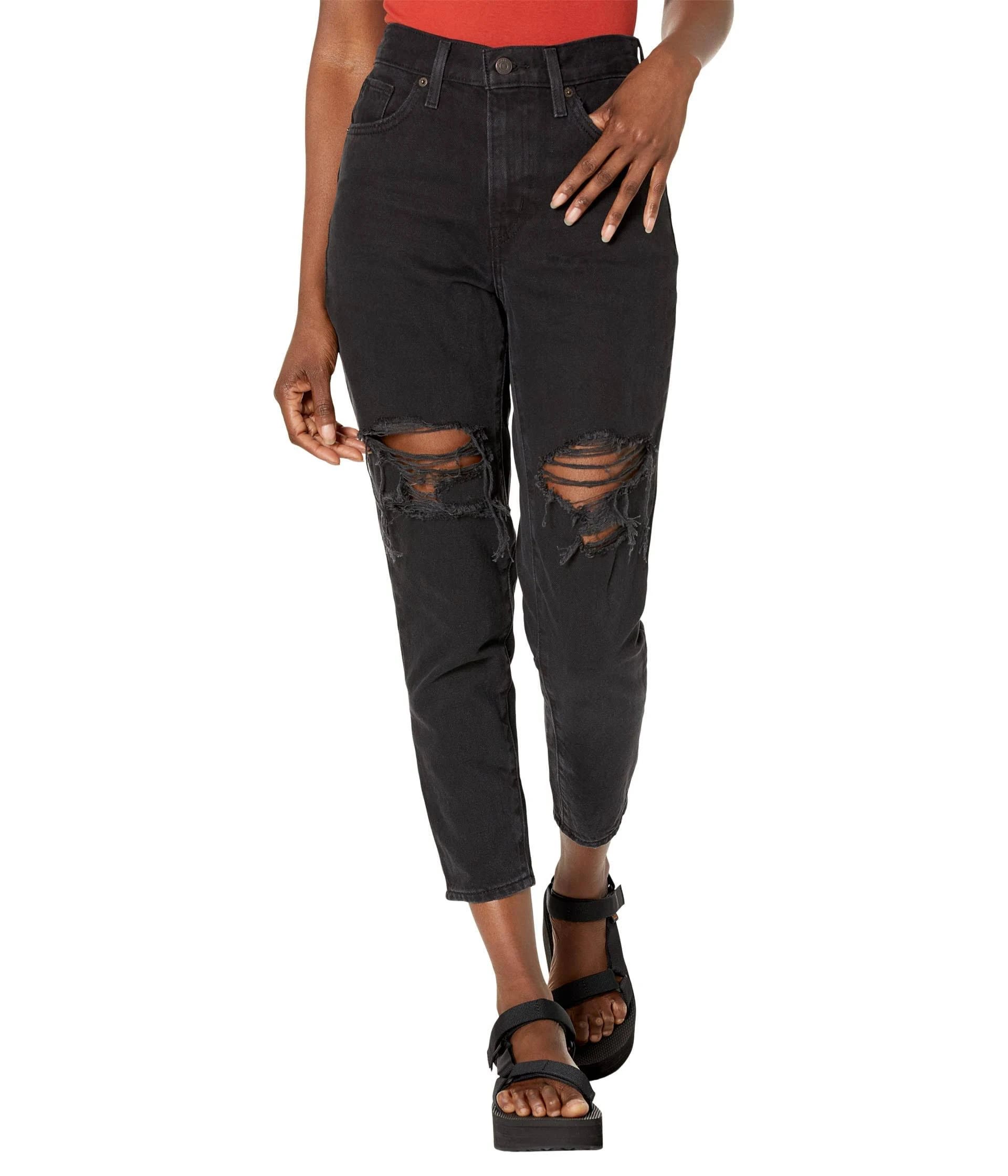 Black Mom Jeans by Levi's for a High-Waisted Look | Image