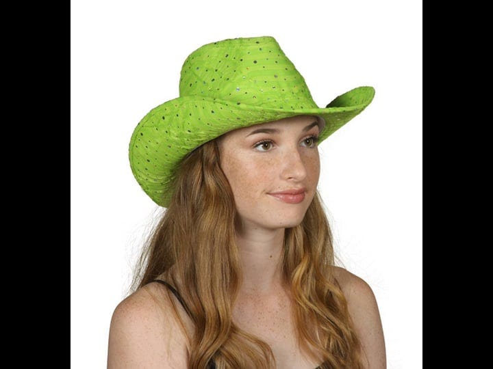 topheadwear-glitter-sequin-trim-cowboy-hat-lime-green-1